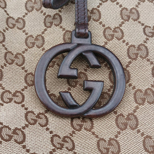 Secondhand Gucci GG Supreme Brown canvas×leather 247236 handbag | stylenewstar