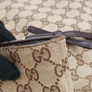 Secondhand Gucci GG Supreme Brown canvas×leather 247236 handbag | stylenewstar