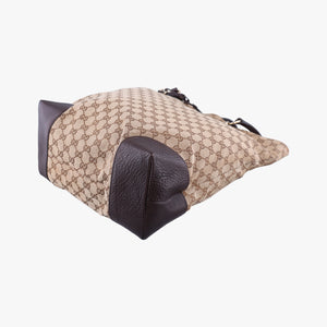 Secondhand Gucci GG Supreme Brown canvas×leather 247236 handbag | stylenewstar