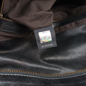 Pre-owned Fendi Zucca Print Black Suede 8BH186 handbag | stylenewstar