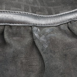 Pre-owned Fendi Zucca Print Black Suede 8BH186 handbag | stylenewstar