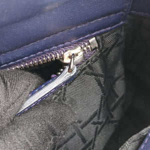 Vintage Christian Dior Lady Dior Navy lambskin shoulderbag | stylenewstar