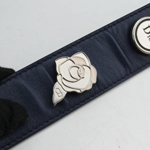 Vintage Christian Dior Lady Dior Navy lambskin shoulderbag | stylenewstar