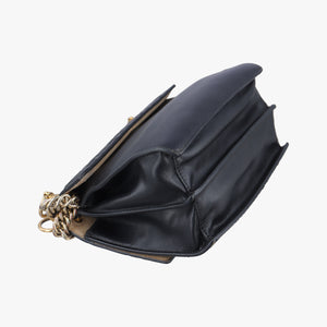 Pre-owned Fendi KAN I Black Leather 8M0381 shoulderbag | stylenewstar