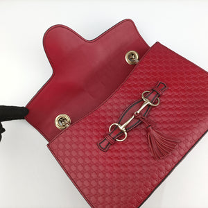Secondhand Gucci Emily Red Leather 449635 shoulderbag | stylenewstar