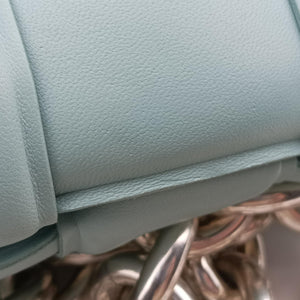 Pre-owned Bottega Veneta The Chain Cassette Blue lambskin shoulderbag | stylenewstar