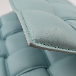 Pre-owned Bottega Veneta The Chain Cassette Blue lambskin shoulderbag | stylenewstar