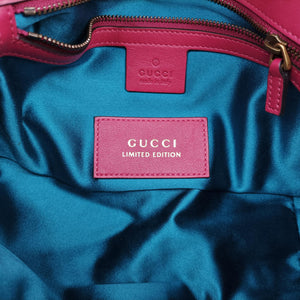 Pre-owned Gucci GG Marmont Pink velour 443497 shoulderbag | stylenewstar