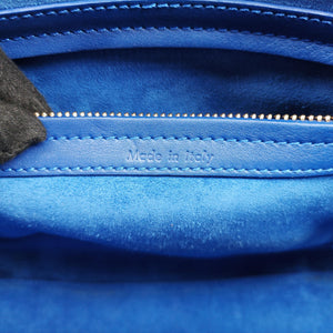 Pre-owned Celine Luggage Square Phantom Blue Leather handbag | stylenewstar