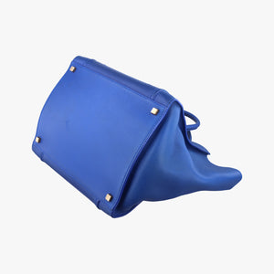 Pre-owned Celine Luggage Square Phantom Blue Leather handbag | stylenewstar