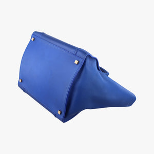 Pre-owned Celine Luggage Square Phantom Blue Leather handbag | stylenewstar