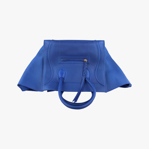 Pre-owned Celine Luggage Square Phantom Blue Leather handbag | stylenewstar