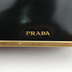 Pre-owned Prada Cahier Black Leather shoulderbag | stylenewstar