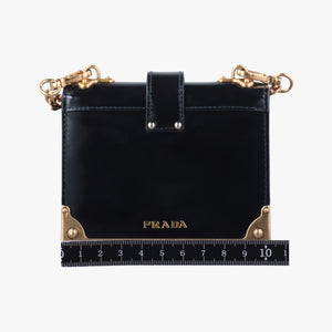 Pre-owned Prada Cahier Black Leather shoulderbag | stylenewstar