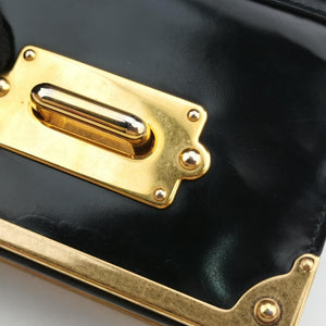 Pre-owned Prada Cahier Black Leather shoulderbag | stylenewstar