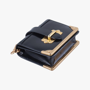 Pre-owned Prada Cahier Black Leather shoulderbag | stylenewstar