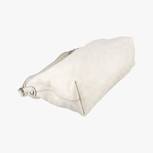 Secondhand Gucci Horsebit Creole Hobo White Leather 145826 shoulderbag | stylenewstar