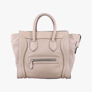 Secondhand Celine luggage mini shopper Grey leather handbag | stylenewstar