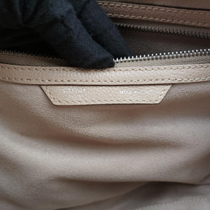 Secondhand Celine luggage mini shopper Grey leather handbag | stylenewstar