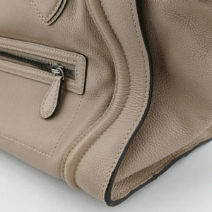 Secondhand Celine luggage mini shopper Grey leather handbag | stylenewstar