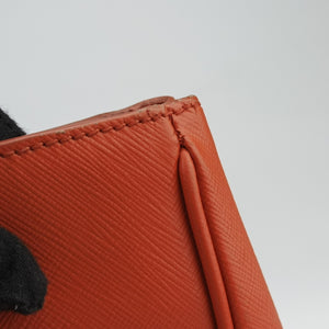 Pre-owned Prada Galleria Orange SAFFIANO Leather BN1844 handbag | stylenewstar