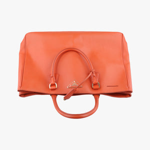Pre-owned Prada Galleria Orange SAFFIANO Leather BN1844 handbag | stylenewstar
