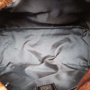 Pre-owned Fendi Mamma Baguette Brown pony hair 26325 shoulderbag | stylenewstar