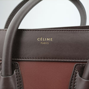 Vintage Celine Luggage Mini Shopper Brown×blue×red Leather handbag | stylenewstar