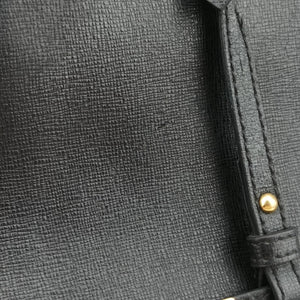 Pre-owned Fendi 2 JOURS Black Leather 8BH250 shoulderbag | stylenewstar