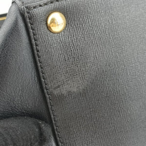 Pre-owned Fendi 2 JOURS Black Leather 8BH250 shoulderbag | stylenewstar