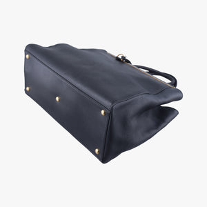 Pre-owned Fendi 2 JOURS Black Leather 8BH250 shoulderbag | stylenewstar