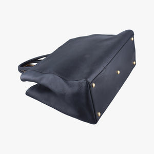 Pre-owned Fendi 2 JOURS Black Leather 8BH250 shoulderbag | stylenewstar