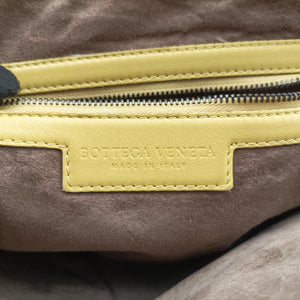 Pre-owned Bottega Veneta NODINI Intrecciato Yellow lambskin shoulderbag | stylenewstar