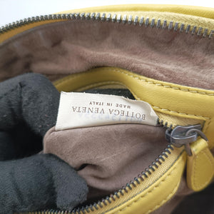 Pre-owned Bottega Veneta NODINI Intrecciato Yellow lambskin shoulderbag | stylenewstar