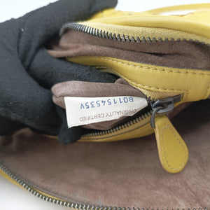 Pre-owned Bottega Veneta NODINI Intrecciato Yellow lambskin shoulderbag | stylenewstar