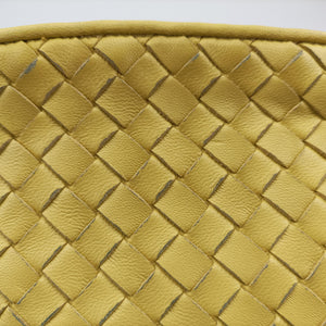 Pre-owned Bottega Veneta NODINI Intrecciato Yellow lambskin shoulderbag | stylenewstar