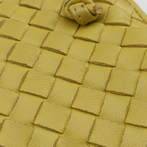 Pre-owned Bottega Veneta NODINI Intrecciato Yellow lambskin shoulderbag | stylenewstar