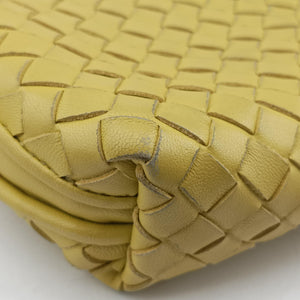 Pre-owned Bottega Veneta NODINI Intrecciato Yellow lambskin shoulderbag | stylenewstar