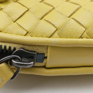 Pre-owned Bottega Veneta NODINI Intrecciato Yellow lambskin shoulderbag | stylenewstar