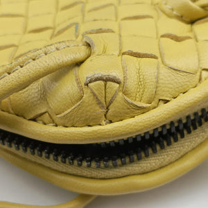 Pre-owned Bottega Veneta NODINI Intrecciato Yellow lambskin shoulderbag | stylenewstar