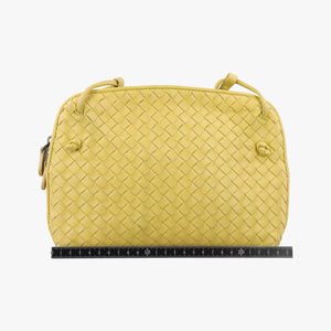 Pre-owned Bottega Veneta NODINI Intrecciato Yellow lambskin shoulderbag | stylenewstar