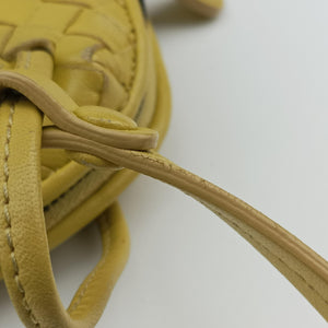 Pre-owned Bottega Veneta NODINI Intrecciato Yellow lambskin shoulderbag | stylenewstar