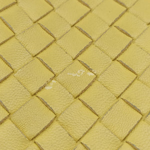 Pre-owned Bottega Veneta NODINI Intrecciato Yellow lambskin shoulderbag | stylenewstar