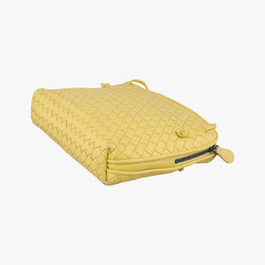 Pre-owned Bottega Veneta NODINI Intrecciato Yellow lambskin shoulderbag | stylenewstar