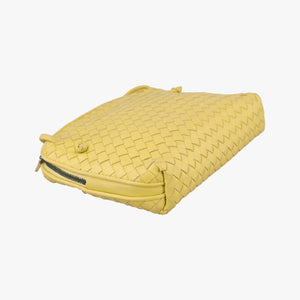 Pre-owned Bottega Veneta NODINI Intrecciato Yellow lambskin shoulderbag | stylenewstar