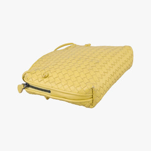 Pre-owned Bottega Veneta NODINI Intrecciato Yellow lambskin shoulderbag | stylenewstar