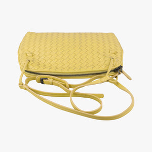 Pre-owned Bottega Veneta NODINI Intrecciato Yellow lambskin shoulderbag | stylenewstar