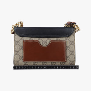 Secondhand Gucci Padlock beige×black PVC coated canvas×Leather 409487 shoulderbag | stylenewstar