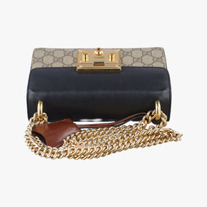Secondhand Gucci Padlock beige×black PVC coated canvas×Leather 409487 shoulderbag | stylenewstar