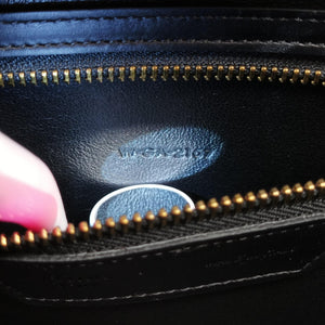 Pre-owned Celine Luggage Mini Shopper Black×white Leather handbag | stylenewstar